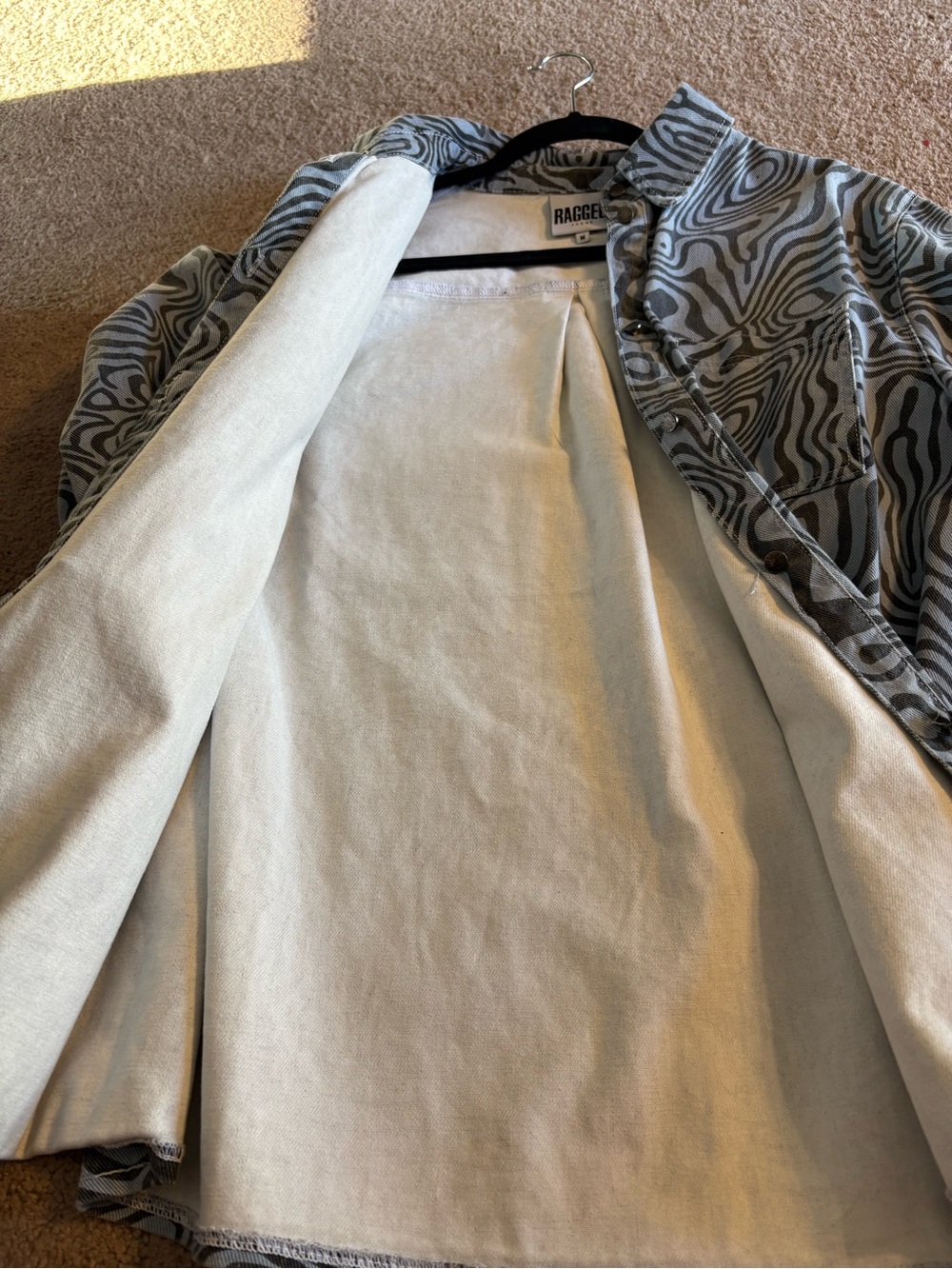 The Ragged Priest Blue Swirl Pattern Jacket - Picture 4 of 5